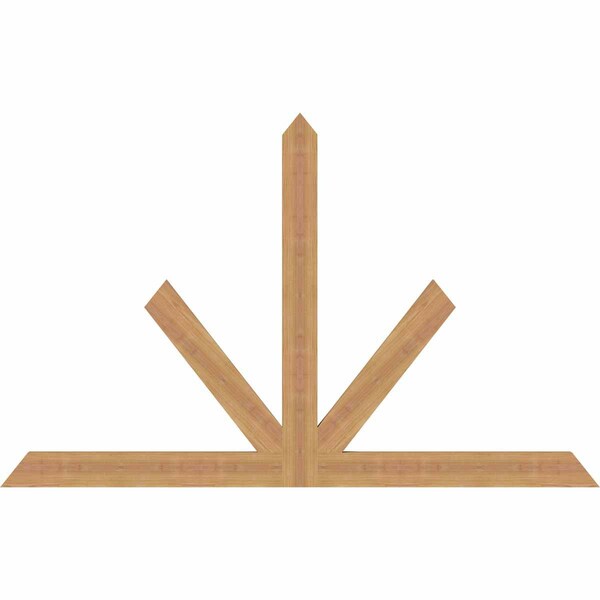 Ekena Millwork Saratoga Timber Gable Bracket, Western Red Cedar, 60"W x 38"H x 1 1/2"D x 3 1/2"F, 15/12 Pitch GBW060X38X0204SAR00SWR - main